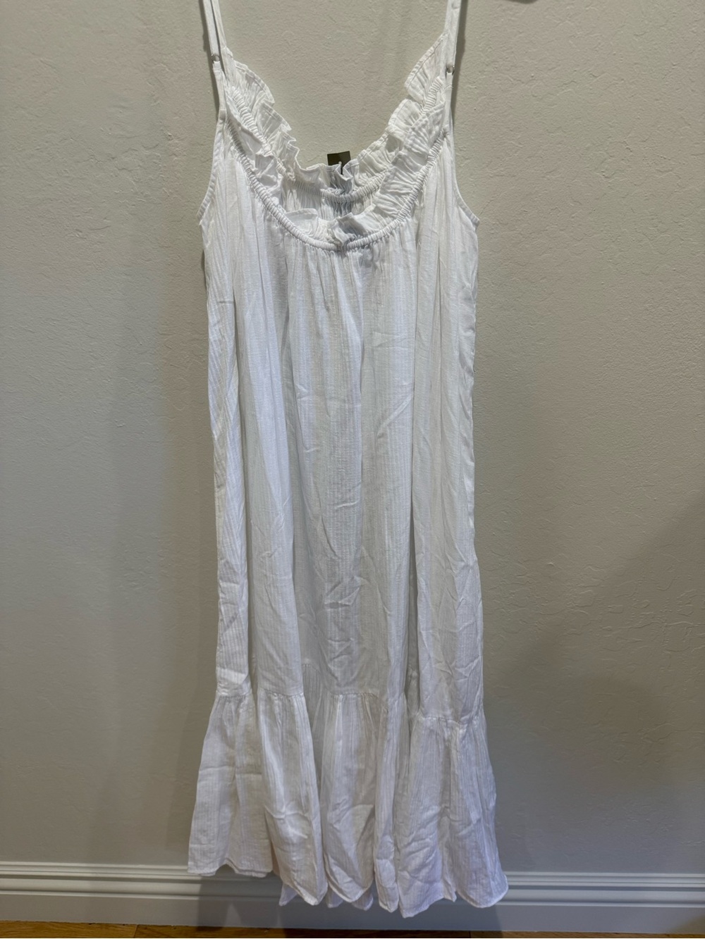 J. Crew White Ruffle-Trim Spaghetti Strap Coverup Dress - Picture 9 of 9